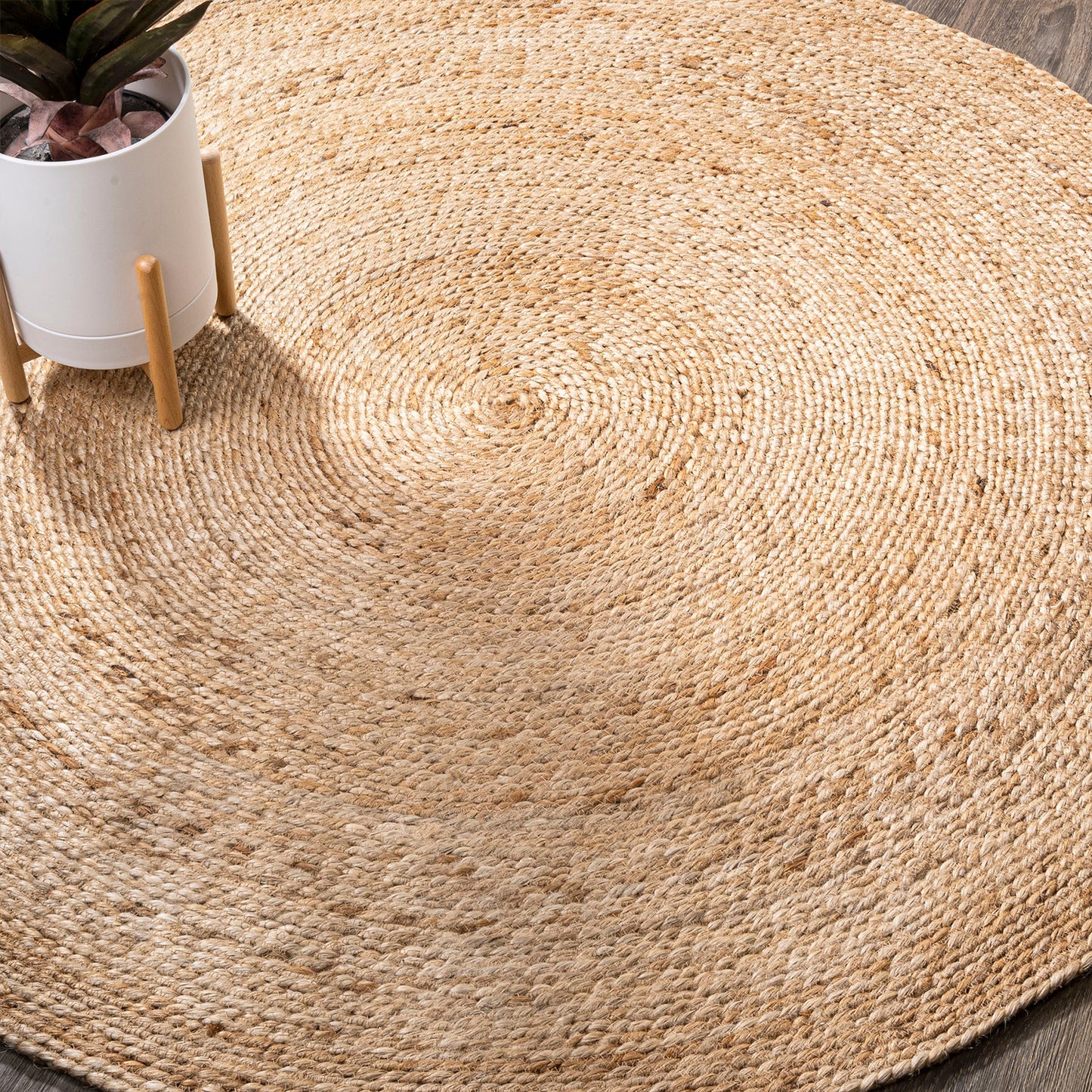 NATURAL JUTE BROWN RUG