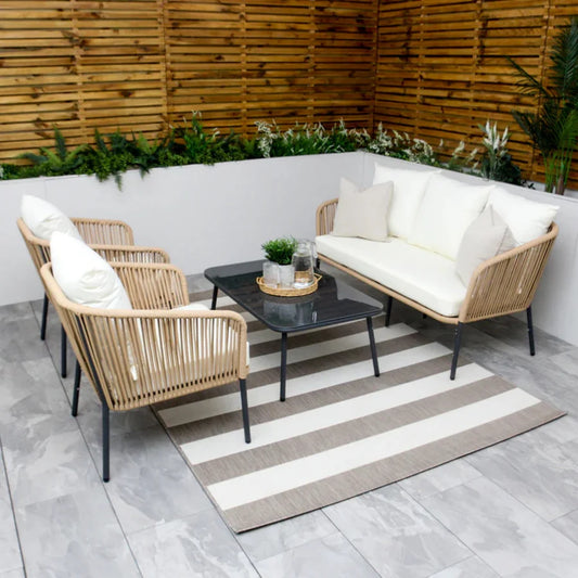 5-SEATER OUTDOOR ALL-WEATHER ROPE SOFA SET