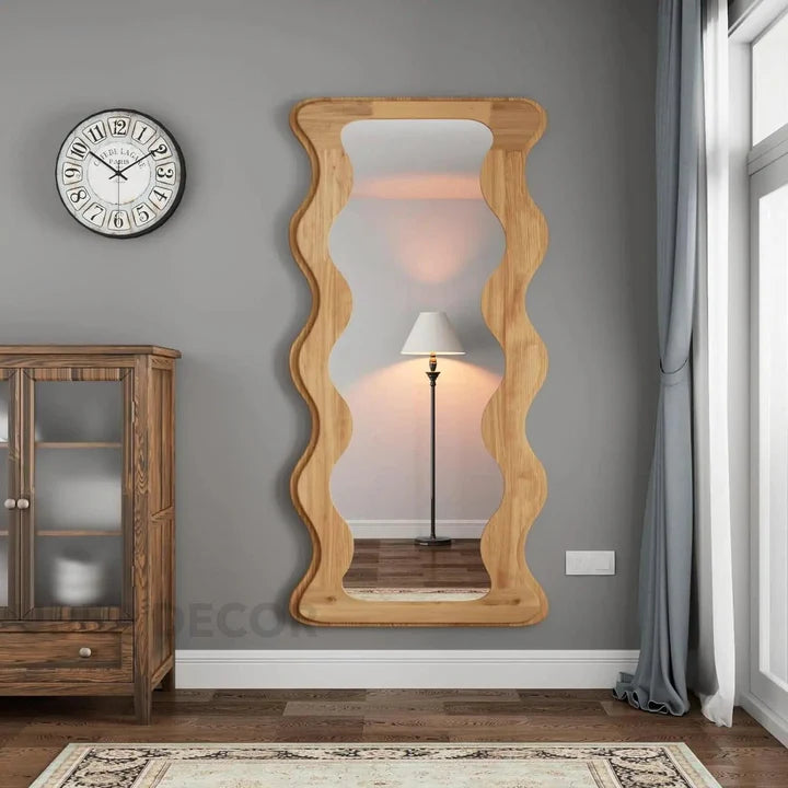 WOODLAND WAVE FULL LENGTH WOODEN MIRROR