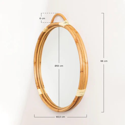 BAMBOO WALL MIRROR