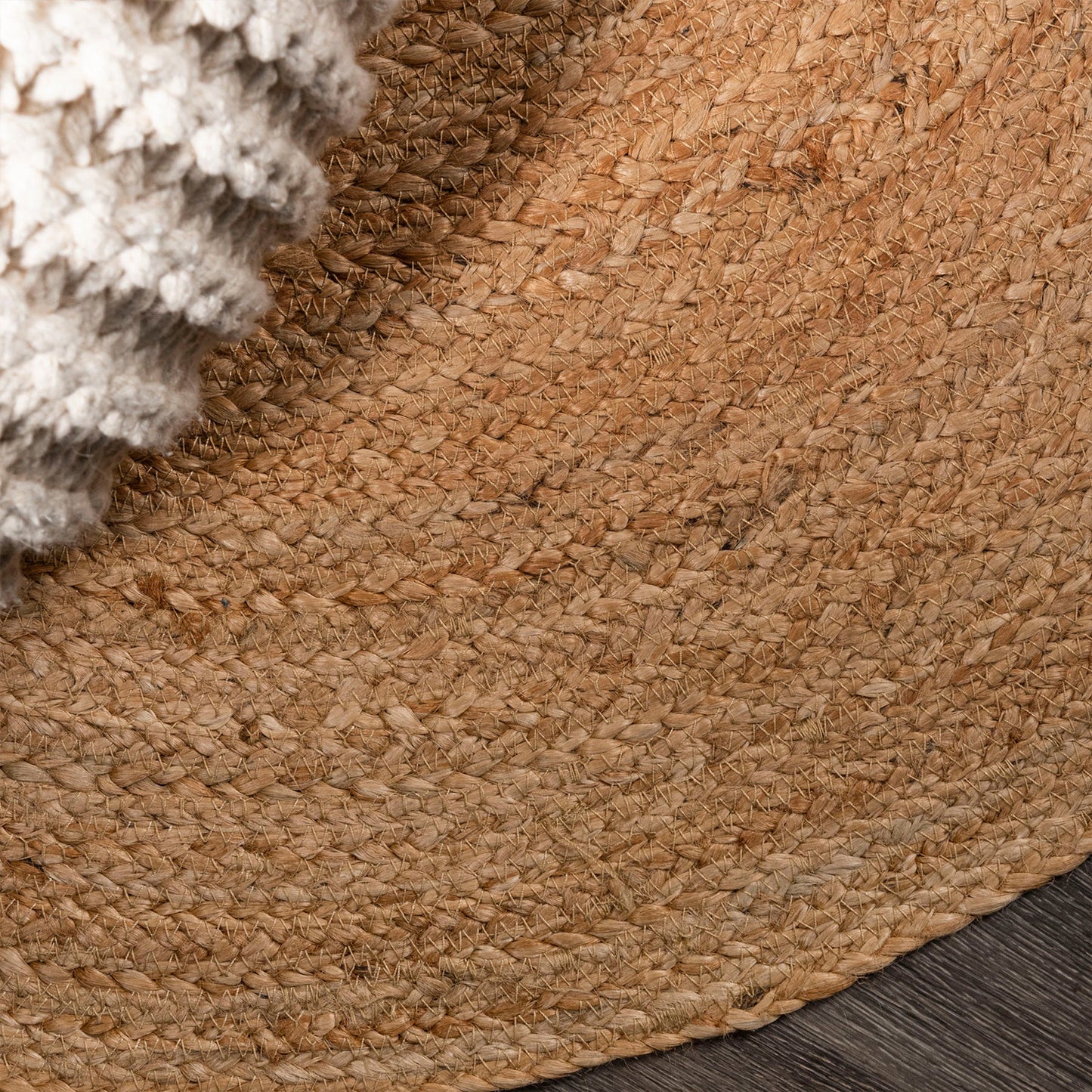 NATURAL JUTE BROWN RUG