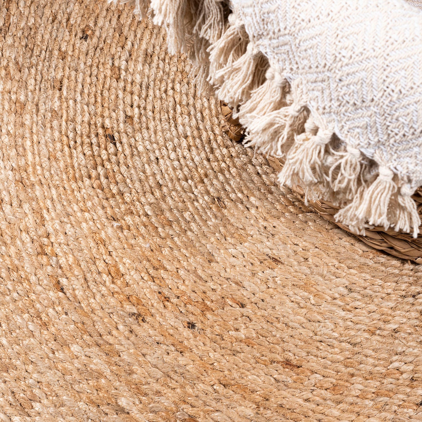 NATURAL JUTE BROWN RUG