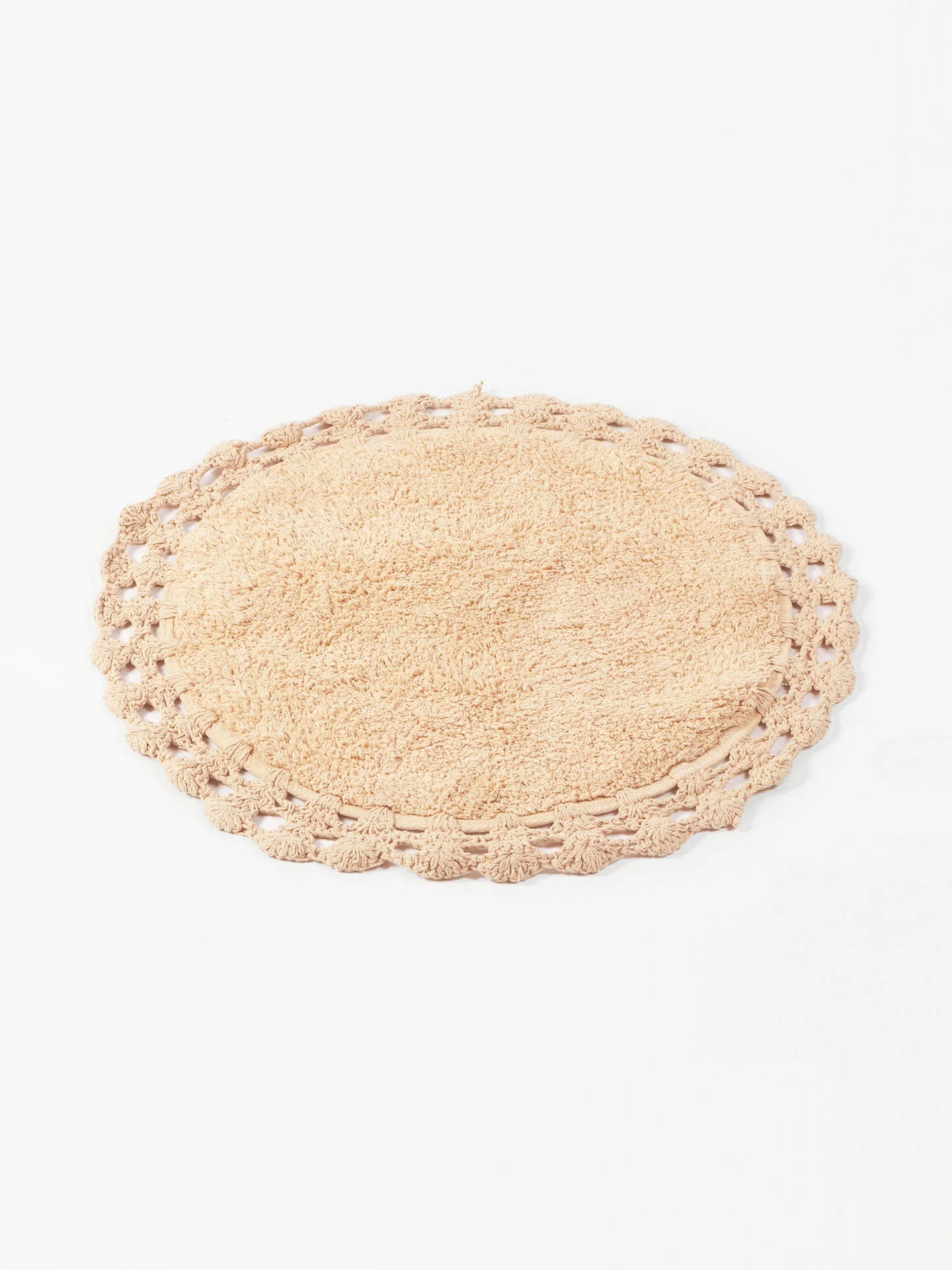 COTTON ROUND BATHTUB MAT