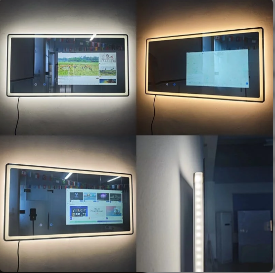 ART DECO RECTANGULAR LED MIRROR TV