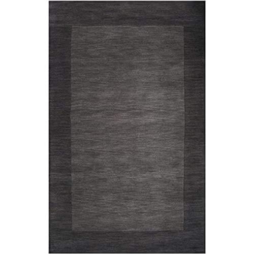 HAND TUFTED GREY GEOMETRIC WOOL CARPET