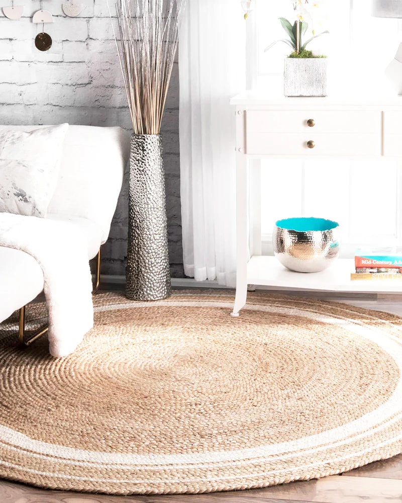 ROUND JUTE AREA RUG