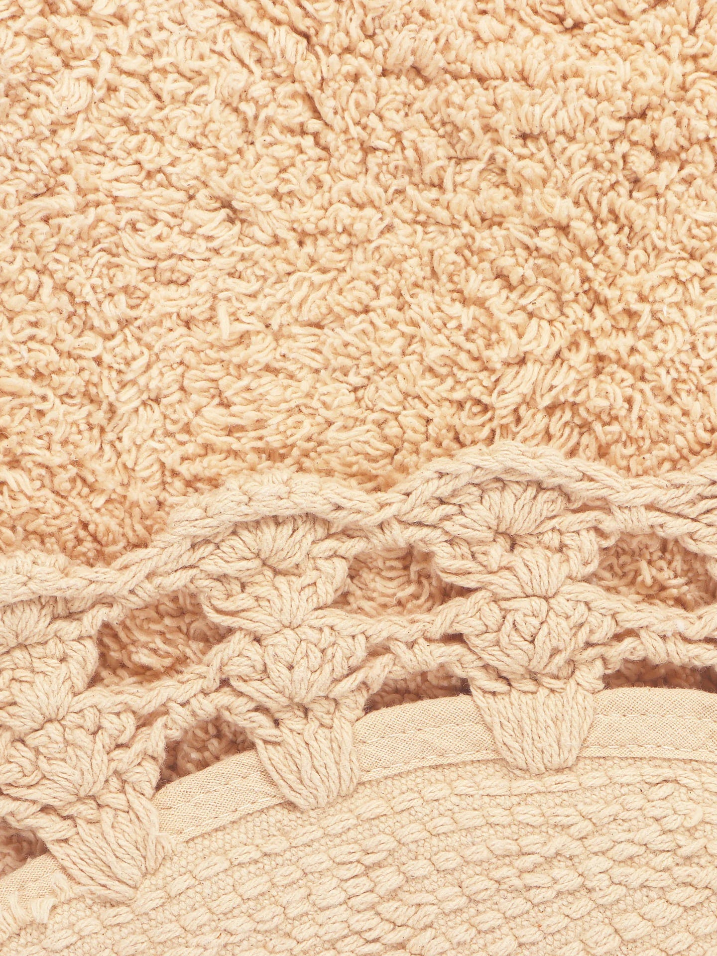 COTTON ROUND BATHTUB MAT