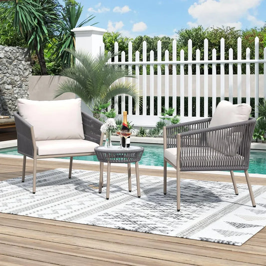 3-PIECE ROPE PATIO SET