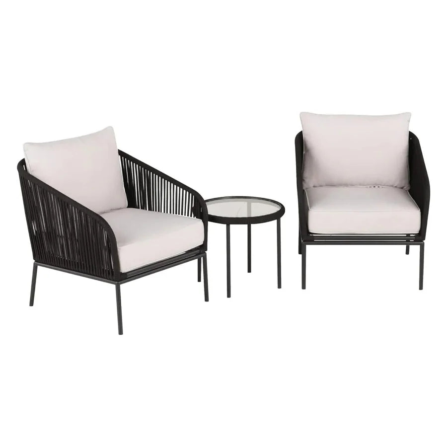 3 PIECE OUTDOOR ROPE BISTRO SET