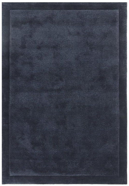 BLUE HAND TUFTED WOOL CARPET