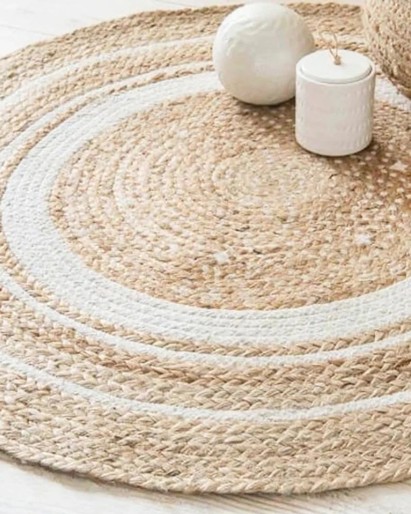 ROUND JUTE AREA RUG