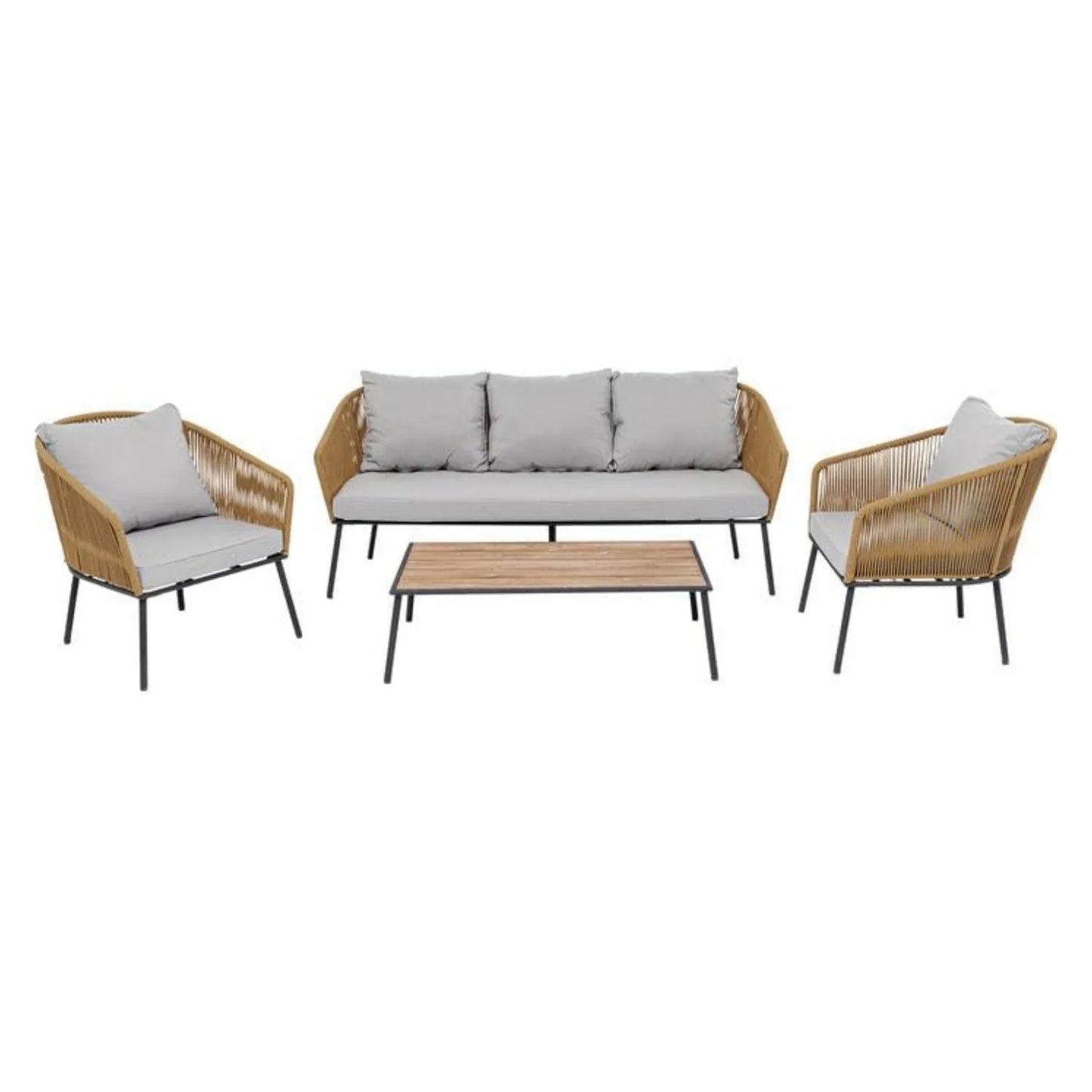 5-SEATER OUTDOOR ALL-WEATHER ROPE SOFA SET