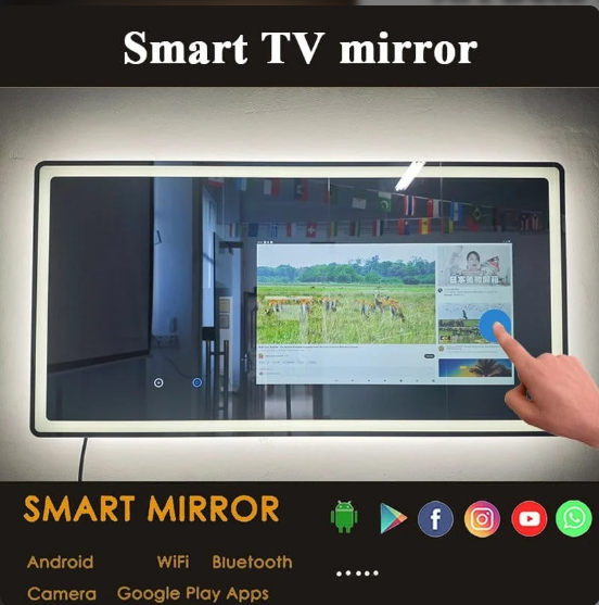 ART DECO RECTANGULAR LED MIRROR TV
