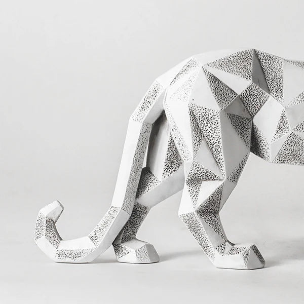CHECKERED LEOPARD SCULPTURE