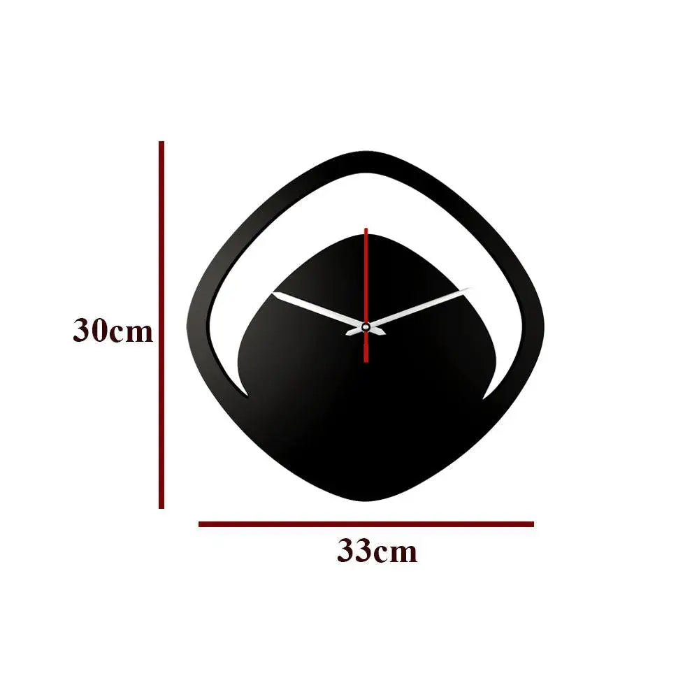 HANDCRAFTED WOODEN WALL CLOCK IN UNIQUE SHAPE