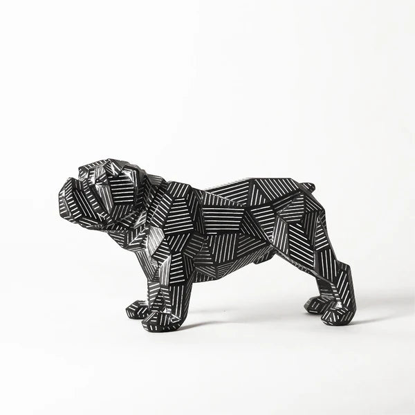 FRACTAL LINES BULLDOG SCULPTURE