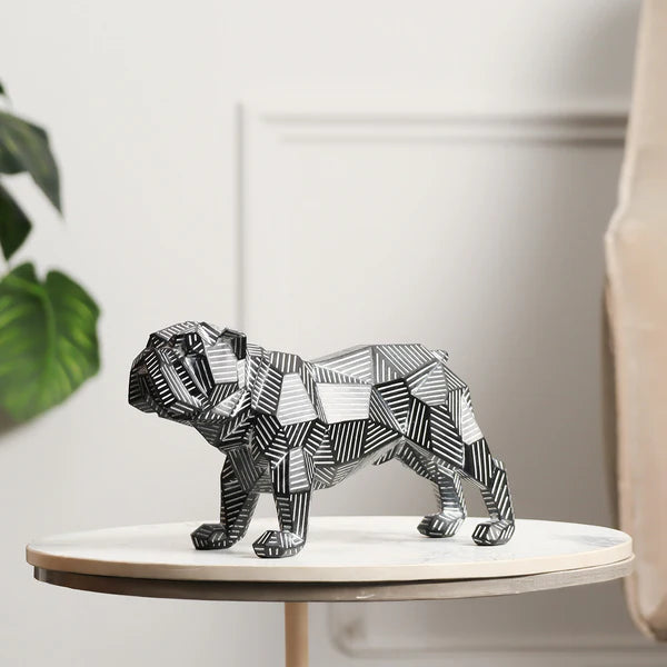 FRACTAL LINES BULLDOG SCULPTURE