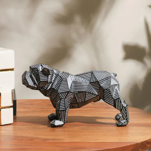 FRACTAL LINES BULLDOG SCULPTURE