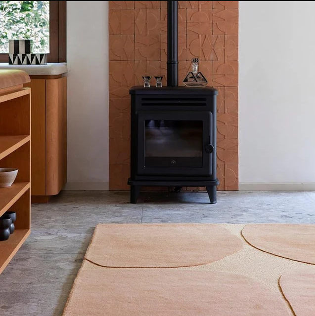 PEACH HAND TUFTED WOOL CARPET