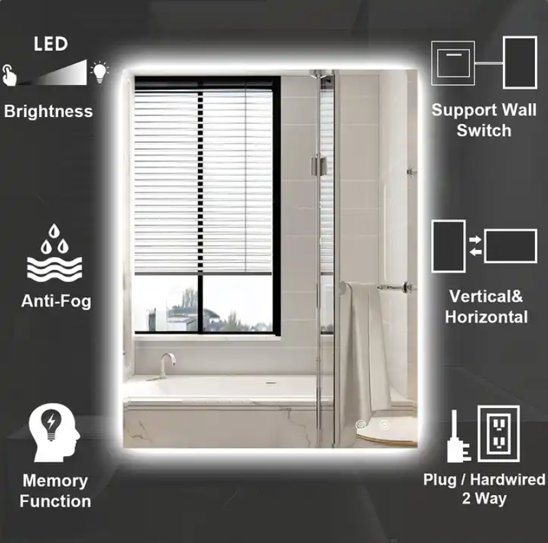 ILLUMINATED DRESSING TABLE MIRROR WITH LIGHTS