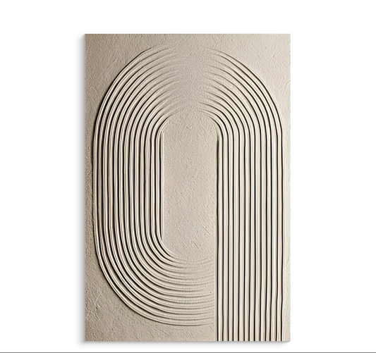 ARC LINES MINIMALIST – MODERN TEXTURED LINE ART PANEL