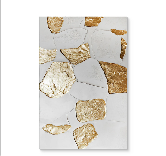 GOLD FOIL WAVE ABSTRACT