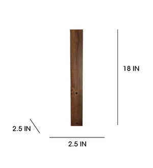 SLIMLINE BROWN WOODEN LED WALL LIGHT