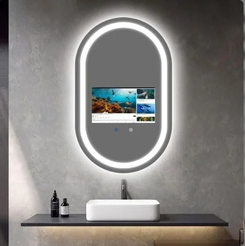 EXCLUSIVE OBLONG LED MIRROR WITH ANDROID OS