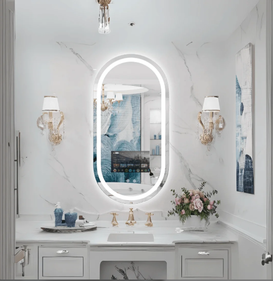 EXCLUSIVE OBLONG LED MIRROR WITH ANDROID OS