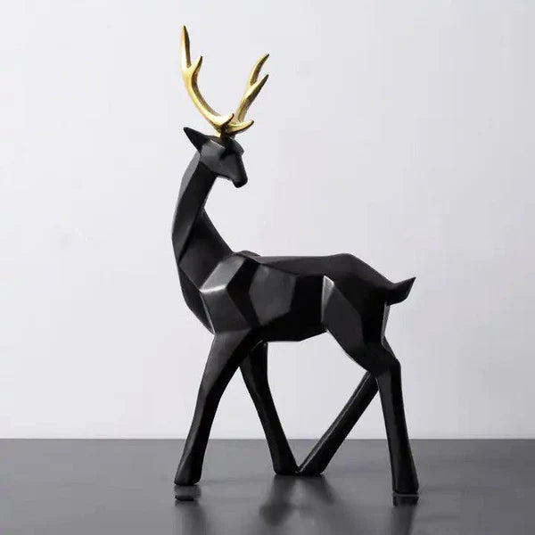 FACETED STANDING ANTLER DECORATIVE SCULPTURE