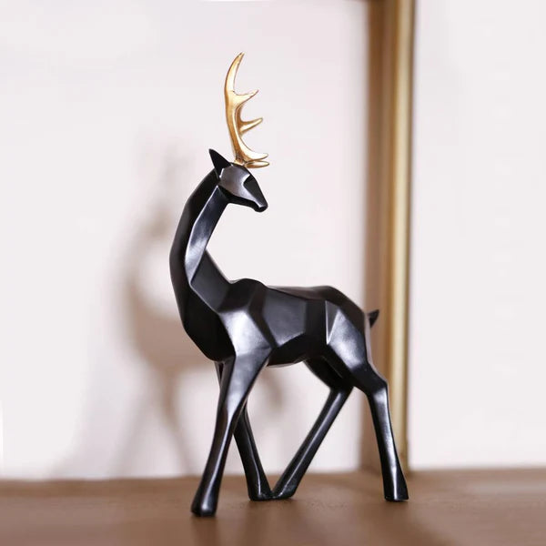 FACETED STANDING ANTLER DECORATIVE SCULPTURE