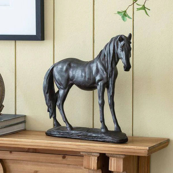 STANDING HORSE DECORATIVE SCULPTURE LARGE