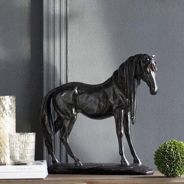 STANDING HORSE DECORATIVE SCULPTURE LARGE