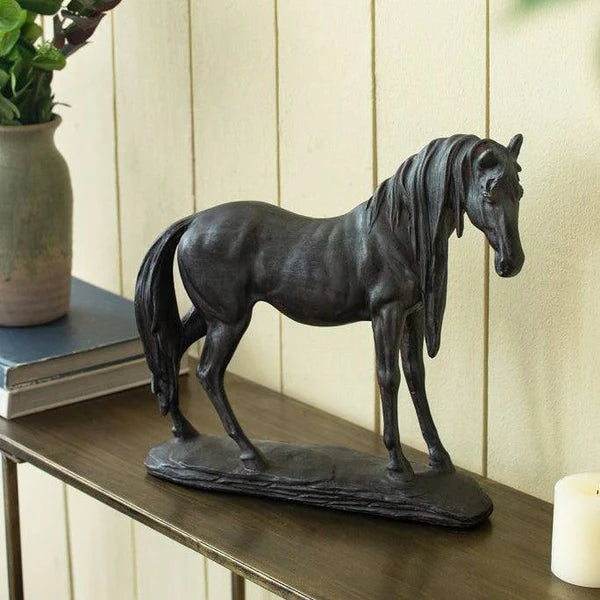 STANDING HORSE DECORATIVE SCULPTURE LARGE