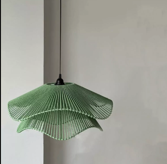 DOUBLE BLOOM COTTON ROPE PENDANT LAMP