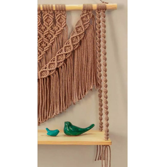 MACRAME WALL HANGING SHELF