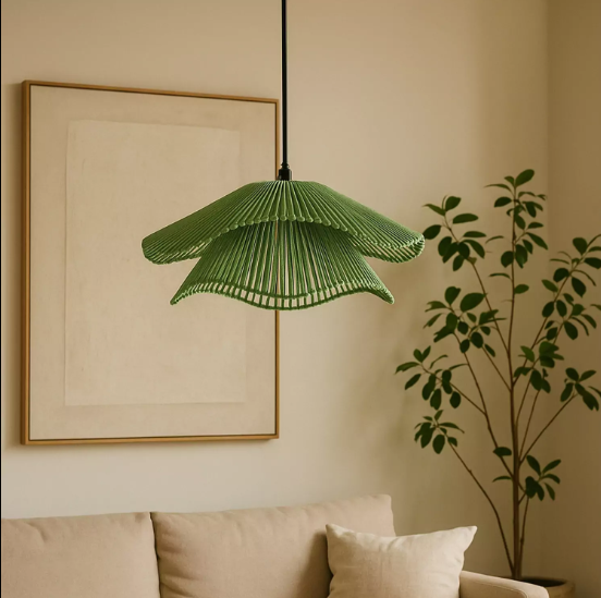 DOUBLE BLOOM COTTON ROPE PENDANT LAMP