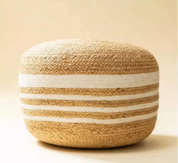 ROUND NATURAL JUTE POUF