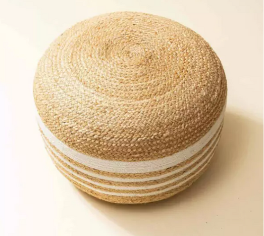 ROUND NATURAL JUTE POUF