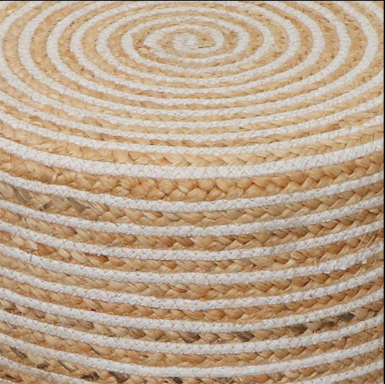 SPIRAL JUTE OTTOMAN STOOLS