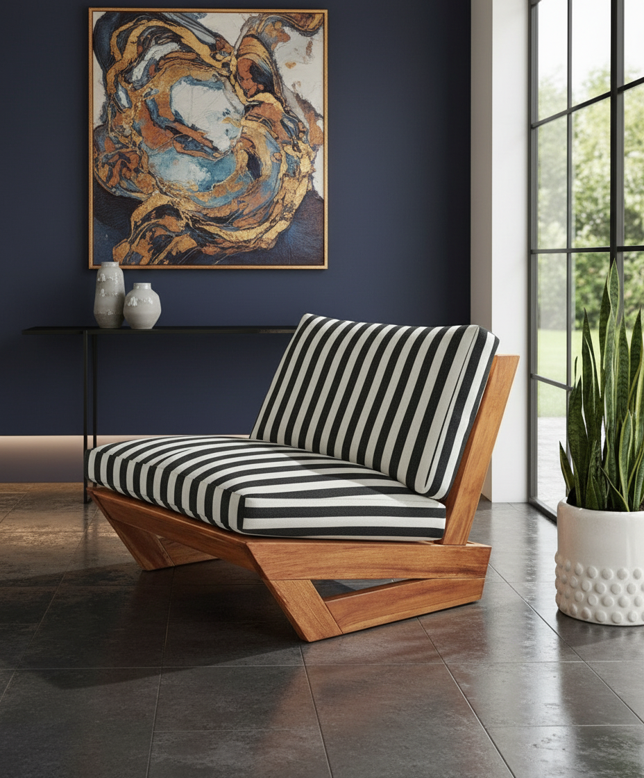SOLID WOOD TEFFE EASY CHAIR