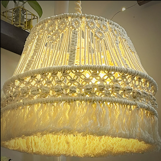 BOHEMIAN DÉCOR MACRAME CHANDELIER LAMP