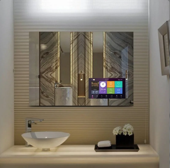 LUXURY SMART ANDROID TV LED MIRROR WITH REMOTE CONTROL
