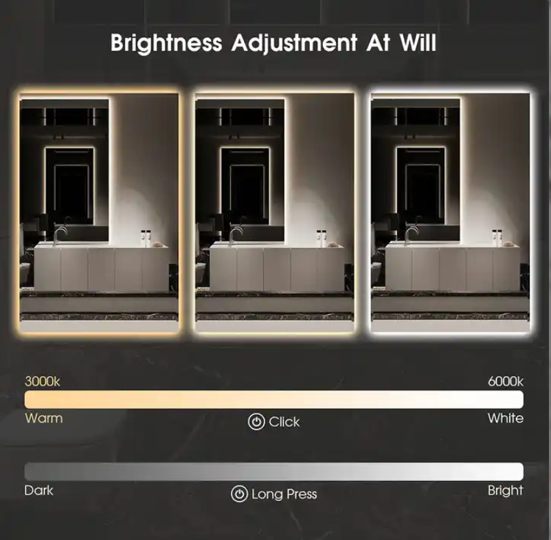 ILLUMINATED DRESSING TABLE MIRROR WITH LIGHTS