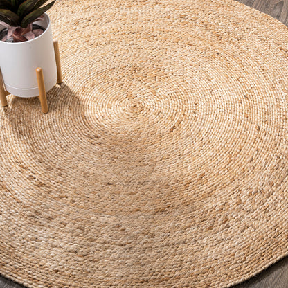 NATURAL JUTE BROWN RUG