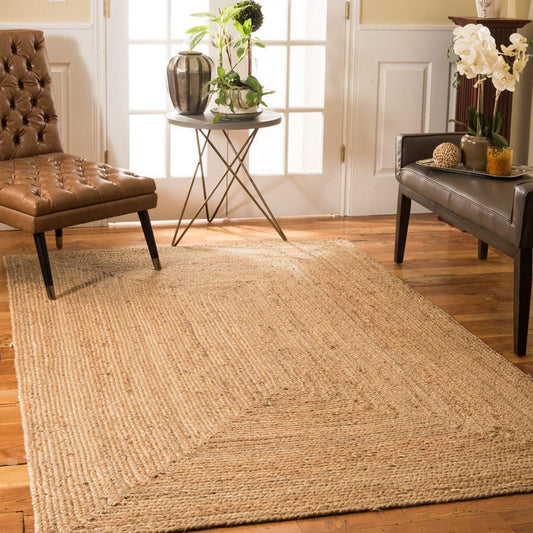 NATURAL JUTE BROWN RUG