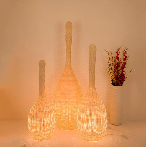 RATTAN FLOOR LAMP