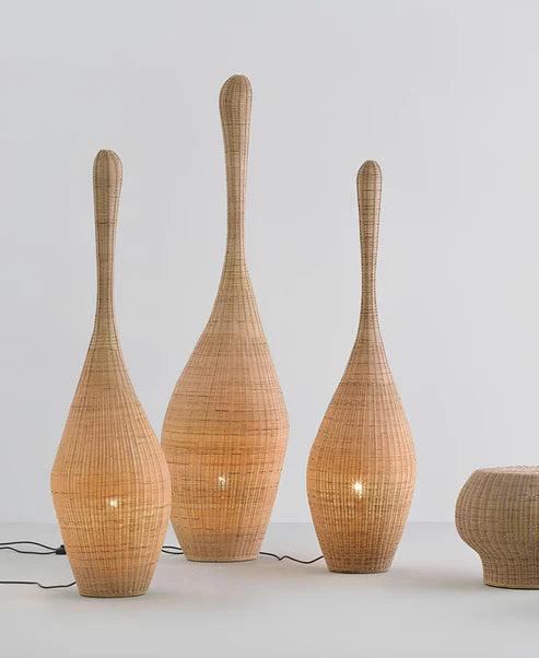 RATTAN FLOOR LAMP