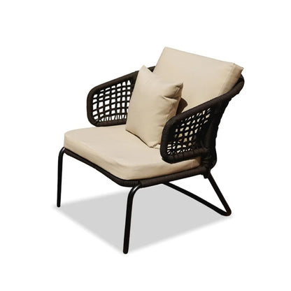 OUTDOOR 5 SEATER ROPE CONVERSATION SOFA SET