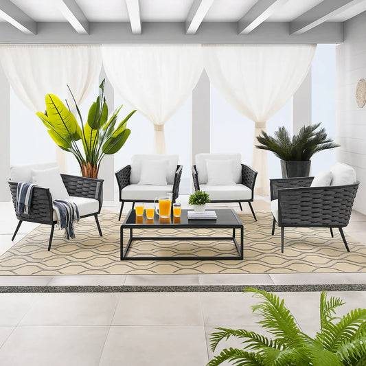 6-PIECE OUTDOOR ROPE SOFA SET